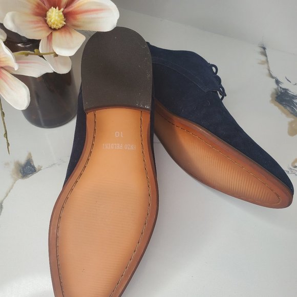 Blue Suede Oxfords - Picture 4 of 14